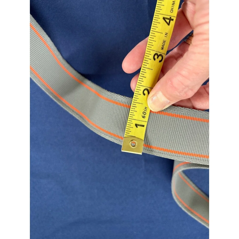 Sitka Gear Mens Nylon Webbing Belt Grey Orange Stripe G-Hook Buckle XL 42-48